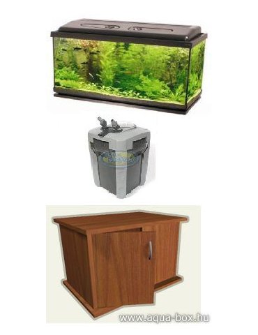 200 literes akvárium szett bútorral, külső szűrővel